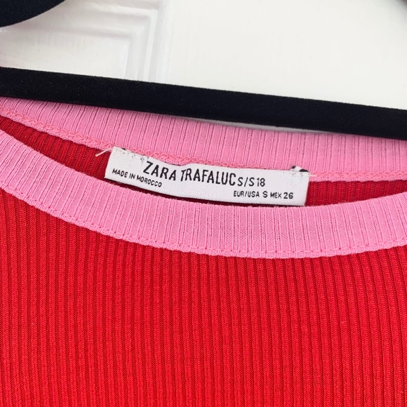 Red/Pink Ribbed Tee - Picture 2 of 3